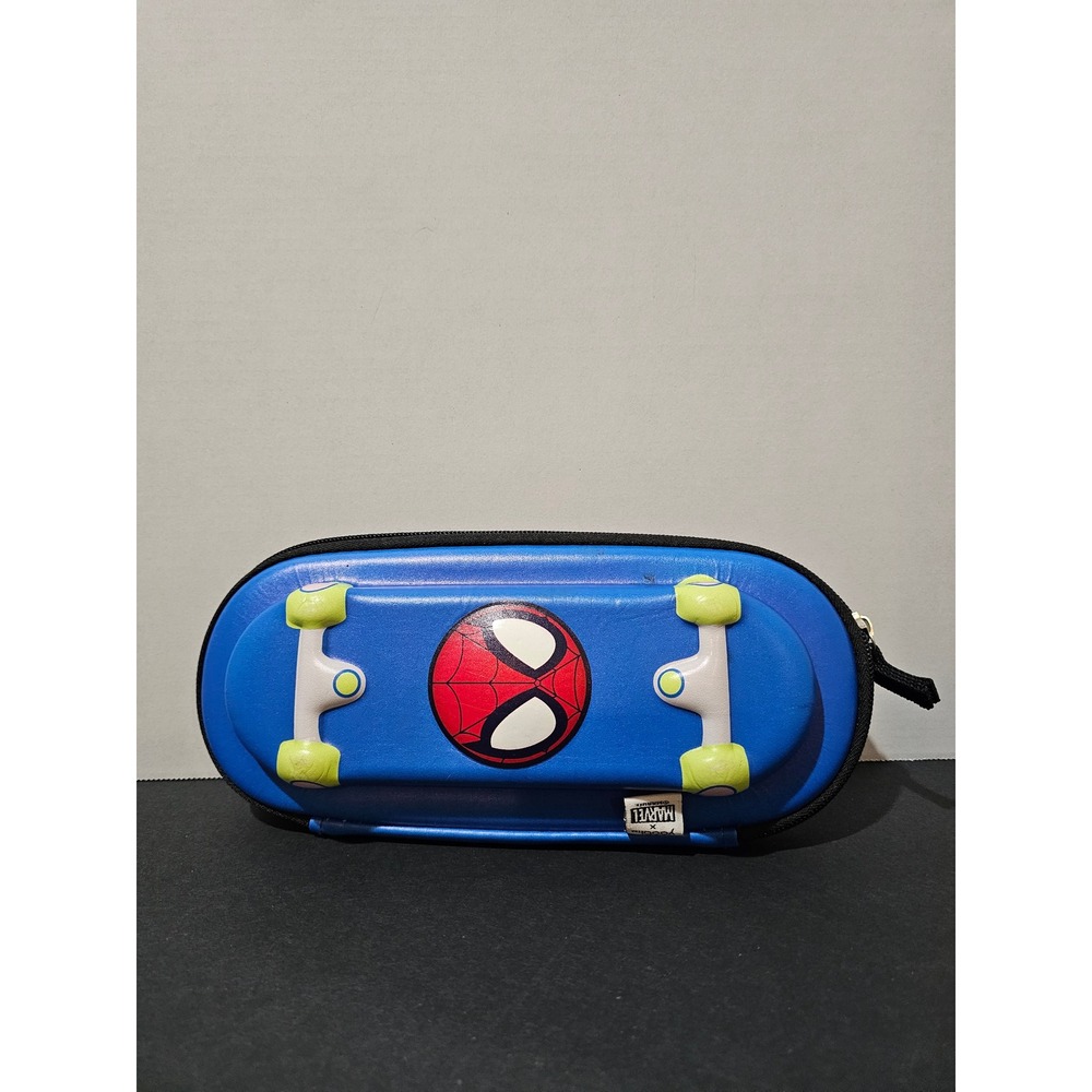 Yoobi Pencil Case Kids Blue Excellent Marvel Spiderman Skateboard Spidey Sense